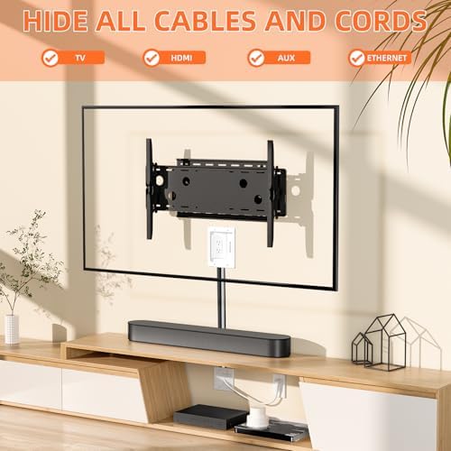 in Wall Cable Concealer Kit with Brush Wall Plate,Recessed Outlet Box,9ft Cord,2 Gang Pass Through Wire Hider for TV Cable Management,HDMI Cables and Home Theater Systems - Image 6
