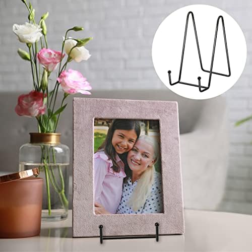 Hoteam 20 Pack Plate Stands for Display, Metal Photo Frame, Black - Image 5