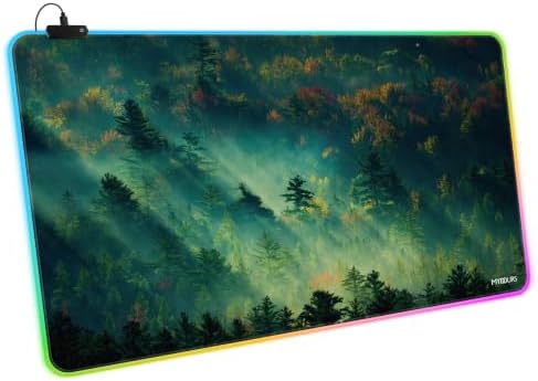 Mydours 40" x 20" RGB Gaming XXL Large Mouse Pad (Forest) - Image 2