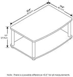Furinno Turn-N-Tube 2-Tier Printer Table with Storage, Under Desk Printer Stand, Toolless Assembly, for CPU, Work Supplies, Home Office, White Oak - Image 3