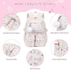 4PCS Corduroy Backpack for Girls with Leakproof Bento Box - Image 4