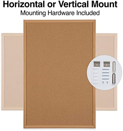 Staples Standard Cork Bulletin Board, Oak Frame, 3x2 Ft, 2-Pack - Image 4