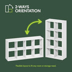 Furinno Simple 8-Cube Storage Organizer, Extra Thick Frame, Plain White - Image 5