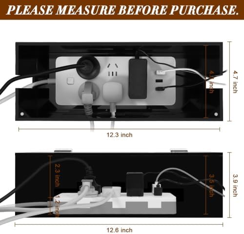 Cable Management Box with Magnetic Lock, Cord Organizer for Desk - Image 2