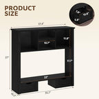Desk Shelf with Computer Monitor Stand, 37.4''W Desktop Bookshelf - Image 2