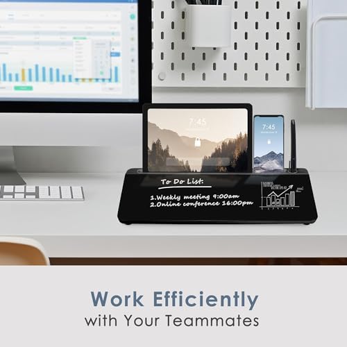 SHANTRA 16'' x 7'' Desktop Whiteboard, Desk Dry Erase Board with Organizer, Computer Pad & Keyboard Stand, Small whiteboard for Home, School, Office, Desk Accessories & Workspace Organizers （Black） - Image 6
