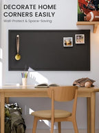 Fluxynara Framed Felt Bulletin Board, 47.2" x 23.6", Black - Image 4
