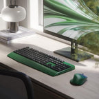 MPTOG Ergonomic Wireless Keyboard and Mouse Combo, Dark-Green Black - Image 2