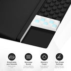 Ospelelf Ergonomic Mouse Pad and Keyboard Stand Wrist Rest Set, Memory Foam Comfort, Pain Relief for Typing, Office Desk Accessories, Black - Image 4