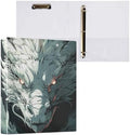 JIPONI 3 Ring Binder White Dragon Anime 1 Inch Round Binders for Men Women Students, Cute File Organizer for Office School, 1pc by JIPONI