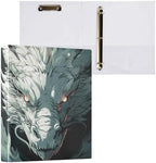 JIPONI 3 Ring Binder White Dragon Anime 1 Inch Round Binders for Men Women Students, Cute File Organizer for Office School, 1pc by JIPONI