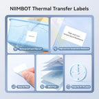 NIIMBOT M2/M3 Thermal Transfer Labels 1.57''x1.18'', for M2/M3 Label Maker, PET Material, Waterproof and High-Temperature Resistance, Long Storage Time, Clear Label Tape(40x30mm-225) (Pack of 3) - Image 3
