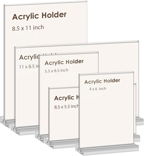 newnewshow 4x6 Inch Clear Acrylic Sign Holder, Display Stand, Plastic Card Holder for Business, Office, Retail (4x6 Inch 24 Pack) - Image 6