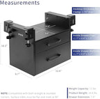 VIVO Black Corner Clamp-on Drawer and Shelf System, DESK-DR3C - Image 2