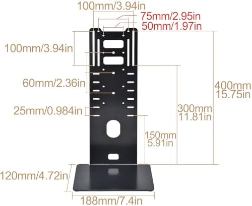 Ultrathin computer monitor stand for desk Wall-attached monitor riser for 13 inch to 34 inch screen VESA 75/100 Compatible Cable ports face downward maximizes your usable desk space white - Image 5