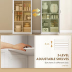 HOMCOM 71" Tall Kitchen Pantry Cabinet with 4 Adjustable Shelves White - Image 5