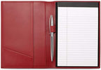 HISCOW Slim Leather Junior Padfolio, 5x8 Notepad Cover, Bordeaux by HISCOW