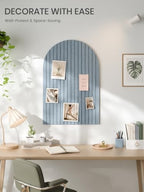 Fluxynara Large Arched Felt Bulletin Board 35.4''×23.6'', Coastal Haze - Image 2