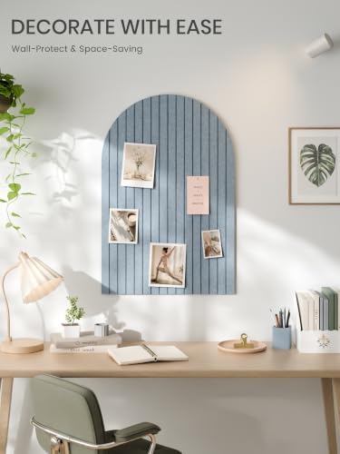 Fluxynara Large Arched Felt Bulletin Board 35.4''×23.6'', Coastal Haze - Image 2
