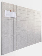 Felt Bulletin Board Tiles | Modern Cork Board Alternative | Large Cork Boards for Walls | Aesthetic Felt Wall Panels for Office & Home Decor | Pinboard & Photo Board (12-Pack) | Ivory by DesignerManufacturerofInnovativeBulletinBoardSolutionsforHomeOffice