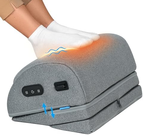 Comfier Foot Rest Under Desk at Work with Heat,Vibration,Foot Heater Foot Warmer,3 Height Under Desk Foot Rest for Office Chair,Gaming Chair Footstool, Ergonomic Heated Footrest,Computer Desk Use by COMFIER