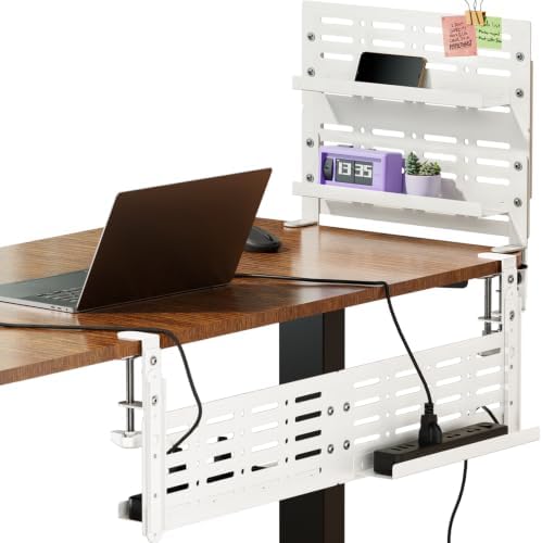JOY worker 4-in-1 Clamp-on Above or Under Desk Pegboard & Cable Management by JOYworker