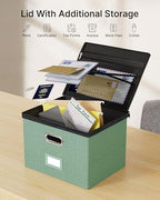 Oterri File Box Large 2-Pack Hanging Organizer for Letter/Legal-Size Folder - Image 2