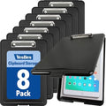 8 Pack Clipboard with Storage, High Capacity Storage Clipboard 8.5 x 11 with Pen Holder, Letter / A4 Size, Inner Plastic Folder Attached for Teacher Office Home, Size 13.4 x 9.4 x 0.9 in by YesBes