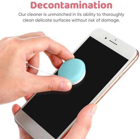 12PCS Macaron Phone Screen Cleaner Screen and Eyeglass Cleaning Brush Mobile Phone Screen Cleaning Macaron Shape Screen Cleaner with Lanyard - Image 2