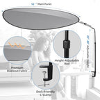 Office Cubicle Leaf Canopy Desk Shade, 52 Inch for Overhead Light Block - Image 2