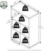 Furinno Cubicle Book Shelf, 5-Cube Bookshelf, Extra Thick Frame Cube Storage Organizer Bookcase with Closed Back, 15.3 x 29.9 x 43.3, for Living Room, Bedroom, Home Office, Amber Pine - Image 3
