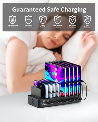 620W Charging Station for Multiple Devices, 10-Port USB C Charger Station - Image 6