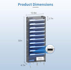 OUTWOLF 2Pack 12 Tier Hanging Wall File Organizer with Hooks, Vertical Wall Mount File Folder Holder, Paper Document Mail Organizer for Office - Image 6