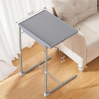 HUANUO Adjustable TV Tray Table with 6 Height & 3 Tilt Adjustments, Gray - Image 3