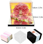 3D Time Piece Calendar 2027 With 52 Weekly Calendars, 3D memo pad tear away calendar 2027, Artsy Pads Suitable for Room and Office Desktop Decoration, Gift Giving (Pink Tree) - Image 6