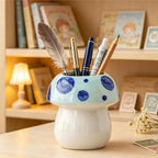 Elegant Cute Mushroom Ceramic Pen Holder Creative Desk Organizer for office - Image 6