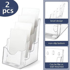 Crtiin 2 Pack 4 Tier Acrylic Brochure Holder 6 X 9 Inch, Clear Display - Image 3