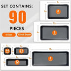 [6 SIZE & 90 PCS] Tool Box Organizer Tray, Tool Desk Drawer Organizer, Non- Slip Toolbox Organizer, Garage Organization Storage Tray Divider, Toolbox for Tool Chest Cart Workbench Small Part - Image 2