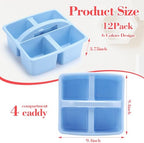 Lineshading 12 Pack Plastic Classroom Caddy, 4 Compartment, Boho Colors - Image 2