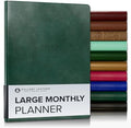 Gallery Leather Large Monthly Planner 2026-2027 Acadia Green by GalleryLeather