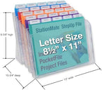 Ultimate Office Step UP File Desktop Organizer Plus 25 Color Poly Folders - Image 6