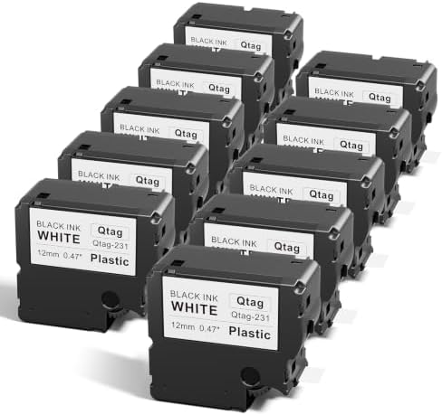 10-Pack Compatible with Brother Btag 231 Btag231 12mm 0.47 Btag Label Tape by Labelife