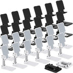 Wonderjune 24 Pcs Cell Phone Stand Adjustable Holder for Desk, White,Black by Wonderjune