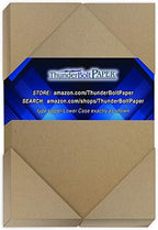 150 Sheets Chipboard 24pt (Point) 4 X 6 Inches Light Weight Photo Card Frame Size .024 Caliper Thickness Cardboard Craft Packaging Brown Kraft Paper Board by ThunderBoltPaper