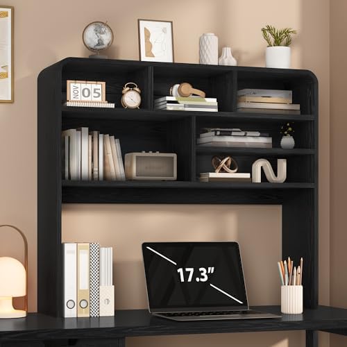 5-Tier Desk Shelf, 37.4''W Desktop Bookshelf for Computer Monitor by Homiflex