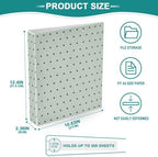Standard View 3 Ring Binder, Sage Green Polka Dot Durable Flexible Portable Waterproof Hardcover 1.5 Inch D Rings 500-Sheet Capacity Organizer 1PC - Image 6