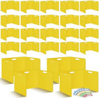 24 Pcs Desk Dividers for Students 14 × 17.5 × 14 Inch Plastic Waterproof Privacy Folders Shields Test Dividers with Yellow Classroom Privacy Boards for School Study Teacher Supplies(Yellow) by ZSMKJIAYE