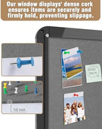 Mifuro 38"x28" Enclosed Bulletin Board, Lockable Weather-Resistant Aluminum Cork Noticeboard for Hospital School & Office, Black Frame w/Grey Flet - Image 6