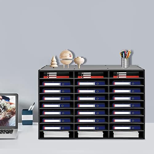 Desktop Literature Organizer, Vertical Desktop Sorter Paper Organizer Storage, Adjustable File Sorter Mail Center Magazine Holder, Paper Storage Cabinet Classroom Mailbox - Image 4