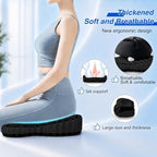 Thicken 19.7in Seat Cushion, Gel Seat Cushion for Long Sitting–Office Chair, Wheelchair, Car Cushion, Large Cooling Pad for Back Pain, Sciatica, Tailbone Pain Relief - Image 3